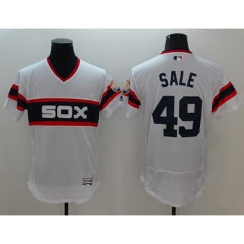 White Sox #49 Chris Sale White Flexbase Authentic Collection Alternate Home Stitched MLB Jersey White Sox #49 Chris Sale White Flexbase Authentic Collection Alternate Home Stitched MLB Jersey