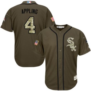 White Sox #4 Luke Appling Green Salute to Service Stitched MLB Jersey White Sox #4 Luke Appling Green Salute to Service Stitched MLB Jersey