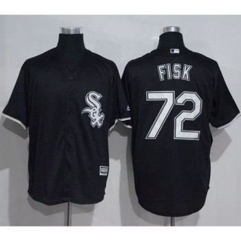 White Sox #72 Carlton Fisk Black New Cool Base Stitched MLB Jersey White Sox #72 Carlton Fisk Black New Cool Base Stitched MLB Jersey