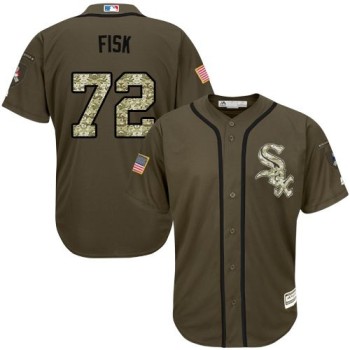 White Sox #72 Carlton Fisk Green Salute to Service Stitched Youth MLB Jersey White Sox #72 Carlton Fisk Green Salute to Service Stitched Youth MLB Jersey