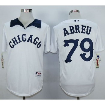 White Sox #79 Jose Abreu White 1976 Turn Back The Clock Stitched MLB Jersey White Sox #79 Jose Abreu White 1976 Turn Back The Clock Stitched MLB Jersey