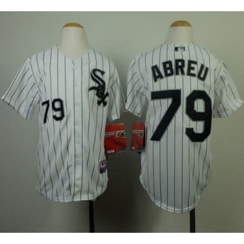 White Sox #79 Jose Abreu White(Black Strip) Cool Base Stitched Youth MLB Jersey White Sox #79 Jose Abreu White(Black Strip) Cool Base Stitched Youth MLB Jersey