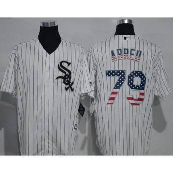 White Sox #79 Jose Abreu White(Black Strip) USA Flag Fashion Stitched MLB Jersey White Sox #79 Jose Abreu White(Black Strip) USA Flag Fashion Stitched MLB Jersey