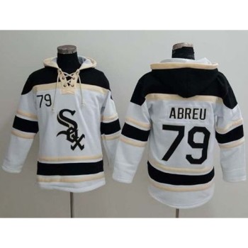 White Sox #79 Jose Abreu White Sawyer Hooded Sweatshirt MLB Hoodie White Sox #79 Jose Abreu White Sawyer Hooded Sweatshirt MLB Hoodie