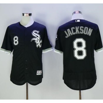 White Sox #8 Bo Jackson Black Flexbase Authentic Collection Stitched MLB Jersey White Sox #8 Bo Jackson Black Flexbase Authentic Collection Stitched MLB Jersey
