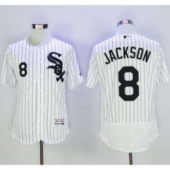 White Sox #8 Bo Jackson White(Black Strip) Flexbase Authentic Collection Stitched MLB Jersey White Sox #8 Bo Jackson White(Black Strip) Flexbase Authentic Collection Stitched MLB Jersey