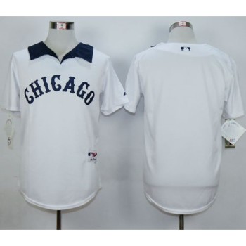 White Sox Blank White 1976 Turn Back The Clock Stitched MLB Jersey