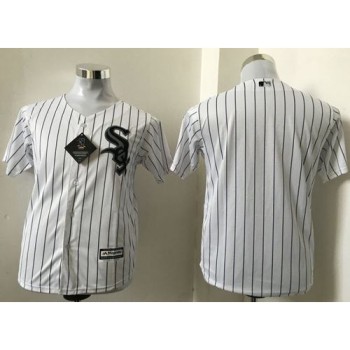 White Sox Blank White(Black Strip) Cool Base Stitched Youth MLB Jersey White Sox Blank White(Black Strip) Cool Base Stitched Youth MLB Jersey