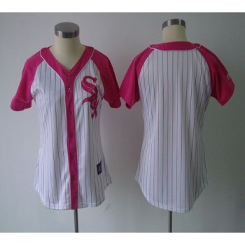 White Sox Blank White/Pink Women's Splash Fashion Stitched MLB Jersey White Sox Blank White/Pink Women's Splash Fashion Stitched MLB Jersey
