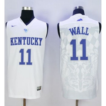 Wildcats #11 John Wall White Basketball Stitched NCAA Jersey Wildcats #11 John Wall White Basketball Stitched NCAA Jersey