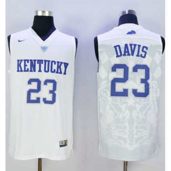 Wildcats #23 Anthony Davis White Basketball Stitched NCAA Jersey