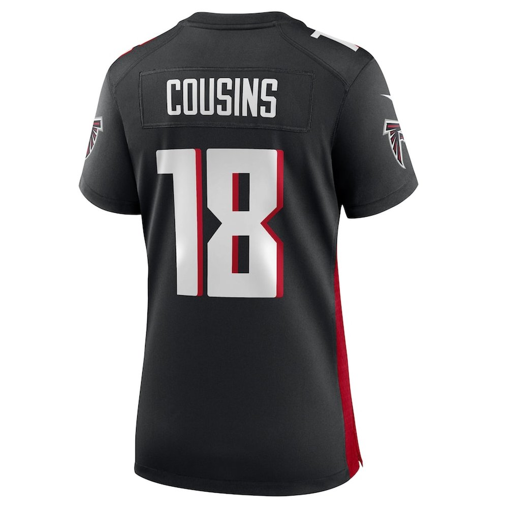 Women's Atlanta Falcons Kirk Cousins Black Game Player Jersey