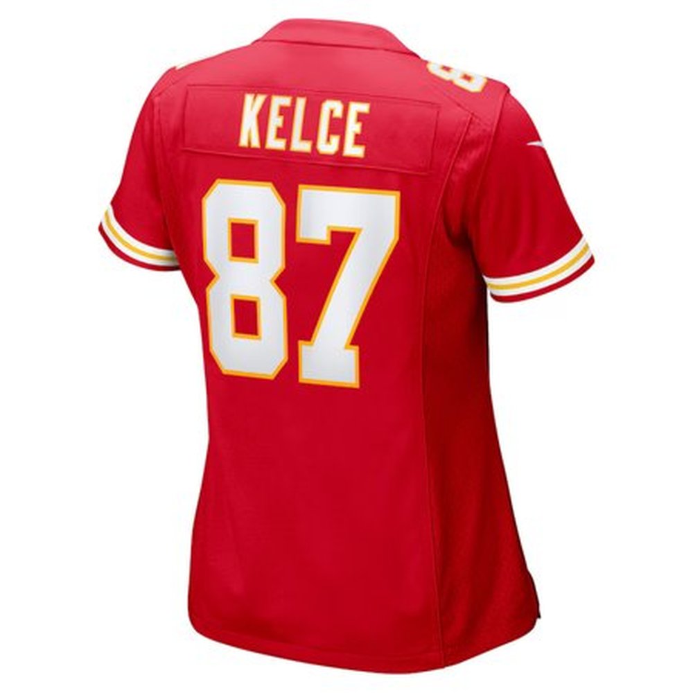 Women's Kansas City Chiefs #87 Travis Kelce Red Super Bowl LIX Game Jersey