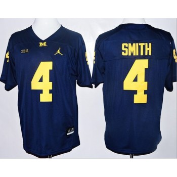 Wolverines #4 De'Veon Smith Navy Blue  Stitched NCAA Jersey Wolverines #4 De'Veon Smith Navy Blue  Stitched NCAA Jersey