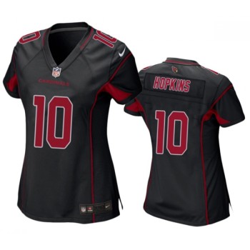 Women's Arizona Cardinals #10 DeAndre Hopkins Black Color Rush Stitched Jersey(Run Small) Women's Arizona Cardinals #10 DeAndre Hopkins Black Color Rush Stitched Jersey(Run Small)