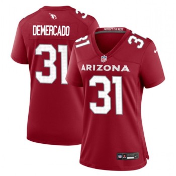 Women's Arizona Cardinals #31 Emari Demercado Red 2023 Stitched Jersey(Run Small) Women's Arizona Cardinals #31 Emari Demercado Red 2023 Stitched Jersey(Run Small)
