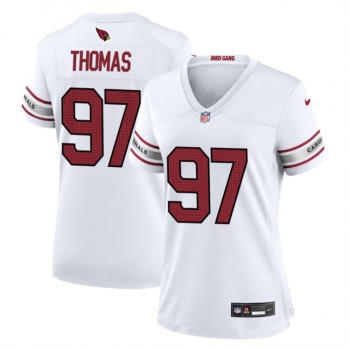 Women's Arizona Cardinals #97 Cameron Thomas White 2023 Stitched Jersey(Run Small) Women's Arizona Cardinals #97 Cameron Thomas White 2023 Stitched Jersey(Run Small)