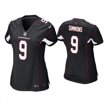 Women's Arizona Cardinals #9 Isaiah Simmons Black Stitched Jersey(Run Small) Women's Arizona Cardinals #9 Isaiah Simmons Black Stitched Jersey(Run Small)