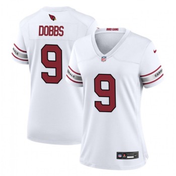 Women's Arizona Cardinals #9 Joshua Dobbs White 2023 Stitched Jersey(Run Small) Women's Arizona Cardinals #9 Joshua Dobbs White 2023 Stitched Jersey(Run Small)