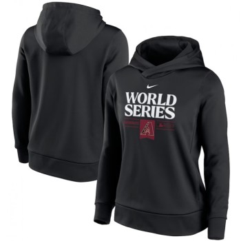 Women's Arizona Diamondbacks Black 2023 World Series Collection Pullover Hoodie(Run Small) Women's Arizona Diamondbacks Black 2023 World Series Collection Pullover Hoodie(Run Small)