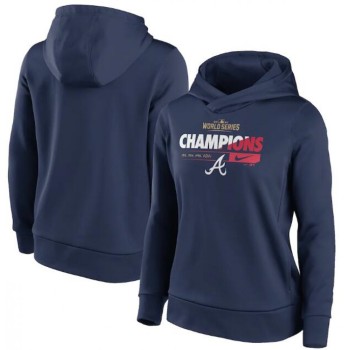 Women's Atlanta Braves 2021 Navy World Series Champions Prize Pullover Hoodie(Run Small) Women's Atlanta Braves 2021 Navy World Series Champions Prize Pullover Hoodie(Run Small)
