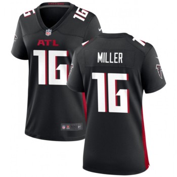 Women's Atlanta Falcons #16 Scott Miller Black Stitched Jersey(Run Small) Women's Atlanta Falcons #16 Scott Miller Black Stitched Jersey(Run Small)