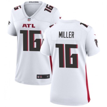 Women's Atlanta Falcons #16 Scott Miller White Stitched Jersey(Run Small) Women's Atlanta Falcons #16 Scott Miller White Stitched Jersey(Run Small)