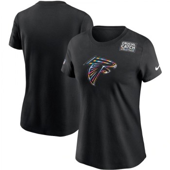 Women's Atlanta Falcons 2020 Black Sideline Crucial Catch Performance T-Shirt (Run Small) Women's Atlanta Falcons 2020 Black Sideline Crucial Catch Performance T-Shirt (Run Small)