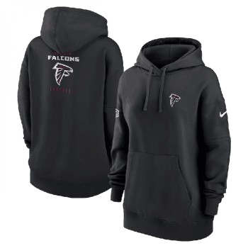 Women's Atlanta Falcons Black Sideline Club Fleece Pullover Hoodie(Run Small) Women's Atlanta Falcons Black Sideline Club Fleece Pullover Hoodie(Run Small)