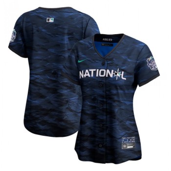 Women's Blank 2023 All-star Royal Stitched Baseball Jersey(Run Small) Women's Blank 2023 All-star Royal Stitched Baseball Jersey(Run Small)