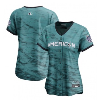Women's Blank 2023 All-star Teal Stitched Baseball Jersey(Run Small) Women's Blank 2023 All-star Teal Stitched Baseball Jersey(Run Small)