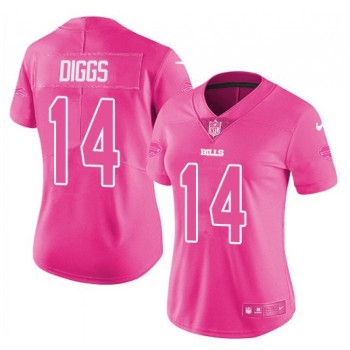 Women's Buffalo Bills #14 Stefon Diggs Pink Vapor Untouchable Stitched Jersey(Run Small) Women's Buffalo Bills #14 Stefon Diggs Pink Vapor Untouchable Stitched Jersey(Run Small)