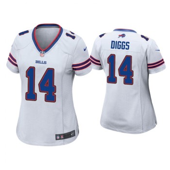 Women's Buffalo Bills #14 Stefon Diggs White Stitched Jersey Women's Buffalo Bills #14 Stefon Diggs White Stitched Jersey
