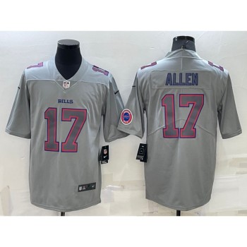 Women's Buffalo Bills #17 Josh Allen Grey With Patch Atmosphere Fashion Stitched Jersey(Run Small) Women's Buffalo Bills #17 Josh Allen Grey With Patch Atmosphere Fashion Stitched Jersey(Run Small)