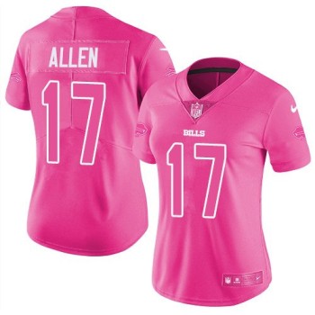 Women's Buffalo Bills #17 Josh Allen Pink Vapor Untouchable Limited Stitched Jersey Women's Buffalo Bills #17 Josh Allen Pink Vapor Untouchable Limited Stitched Jersey