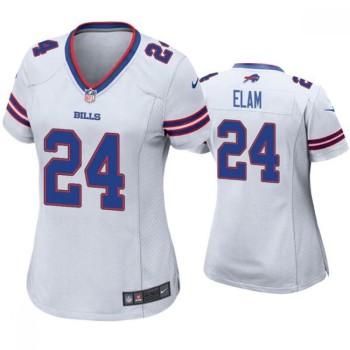 Women's Buffalo Bills #24 Kaiir Elam White Stitched Football Jersey Women's Buffalo Bills #24 Kaiir Elam White Stitched Football Jersey