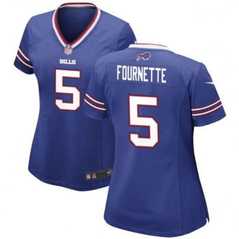 Women's Buffalo Bills #5 Leonard Fournette Blue Stitched Football Jersey(Run Small) Women's Buffalo Bills #5 Leonard Fournette Blue Stitched Football Jersey(Run Small)