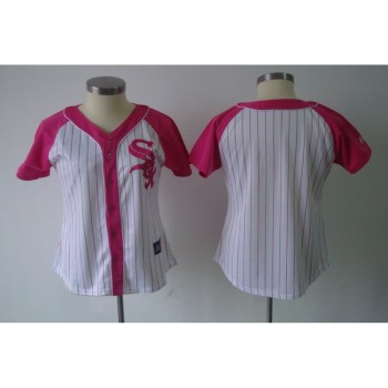 Women's Chicago White Sox Blank Pink Splash Fashion Stitched MLB Jersey Women's Chicago White Sox Blank Pink Splash Fashion Stitched MLB Jersey
