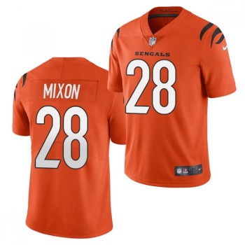 Women's Cincinnati Bengals #28 Joe Mixon 2021 New Orange Vapor Limited Stitched Jersey(Run Small) Women's Cincinnati Bengals #28 Joe Mixon 2021 New Orange Vapor Limited Stitched Jersey(Run Small)
