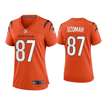 Women's Cincinnati Bengals #87 C.J. Uzomah 2021 New Orange Vapor Limited Stitched Jersey(Run Small) Women's Cincinnati Bengals #87 C.J. Uzomah 2021 New Orange Vapor Limited Stitched Jersey(Run Small)