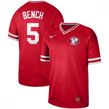 Women's Cincinnati Reds #5 Johnny Bench Red Cooperstown Collection Legend Stitched Jersey Women's Cincinnati Reds #5 Johnny Bench Red Cooperstown Collection Legend Stitched Jersey