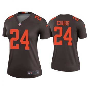 Women's Cleveland Browns #24 Nick Chubb 2020 New Brown Stitched Jersey(Run Small) Women's Cleveland Browns #24 Nick Chubb 2020 New Brown Stitched Jersey(Run Small)