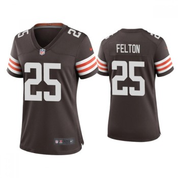 Women's Cleveland Browns #25 Demetric Felton 2020 New Brown Stitched Jersey(Run Small) Women's Cleveland Browns #25 Demetric Felton 2020 New Brown Stitched Jersey(Run Small)