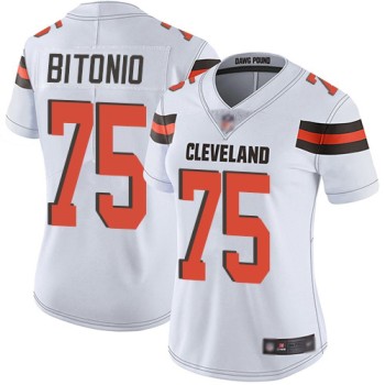 Women's Cleveland Browns #75 Joel Bitonio White Vapor Untouchable Limited Stitched NFL Jersey(Run Small) Women's Cleveland Browns #75 Joel Bitonio White Vapor Untouchable Limited Stitched NFL Jersey(Run Small)