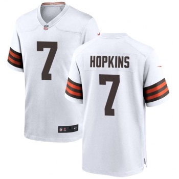 Women's Cleveland Browns #7 Dustin Hopkins White Stitched Jersey(Run Small) Women's Cleveland Browns #7 Dustin Hopkins White Stitched Jersey(Run Small)