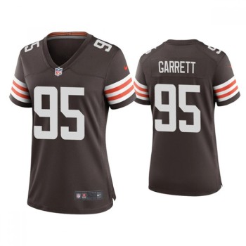 Women's Cleveland Browns #95 Myles Garrett 2020 New Brown Stitched Jersey(Run Small) Women's Cleveland Browns #95 Myles Garrett 2020 New Brown Stitched Jersey(Run Small)