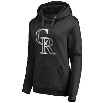 Women's Colorado Rockies Platinum Collection Pullover Hoodie Black Women's Colorado Rockies Platinum Collection Pullover Hoodie Black