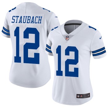 Women's Dallas Cowboys #12 Roger Staubach White Vapor Untouchable Limited Stitched Jersey(Run Small) Women's Dallas Cowboys #12 Roger Staubach White Vapor Untouchable Limited Stitched Jersey(Run Small)