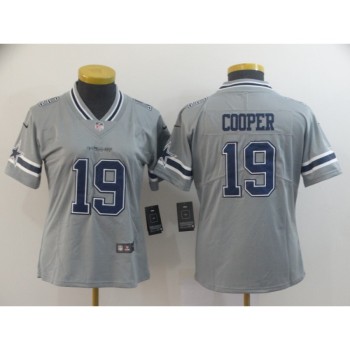 Women's Dallas Cowboys #19 Amari Cooper Gray Inverted Legend Stitched NFL Jersey Women's Dallas Cowboys #19 Amari Cooper Gray Inverted Legend Stitched NFL Jersey