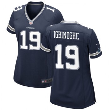 Women's Dallas Cowboys #19 Noah Igbinoghene Navy Stitched Football Jersey(Run Small) Women's Dallas Cowboys #19 Noah Igbinoghene Navy Stitched Football Jersey(Run Small)